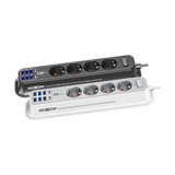 MOXOM 8-Socket Power Strip with USB - Gray — 074 05