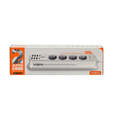 MOXOM 8-Socket Power Strip with USB - White — 076 01