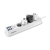 MOXOM 8-Socket Power Strip with USB - White — 076 03