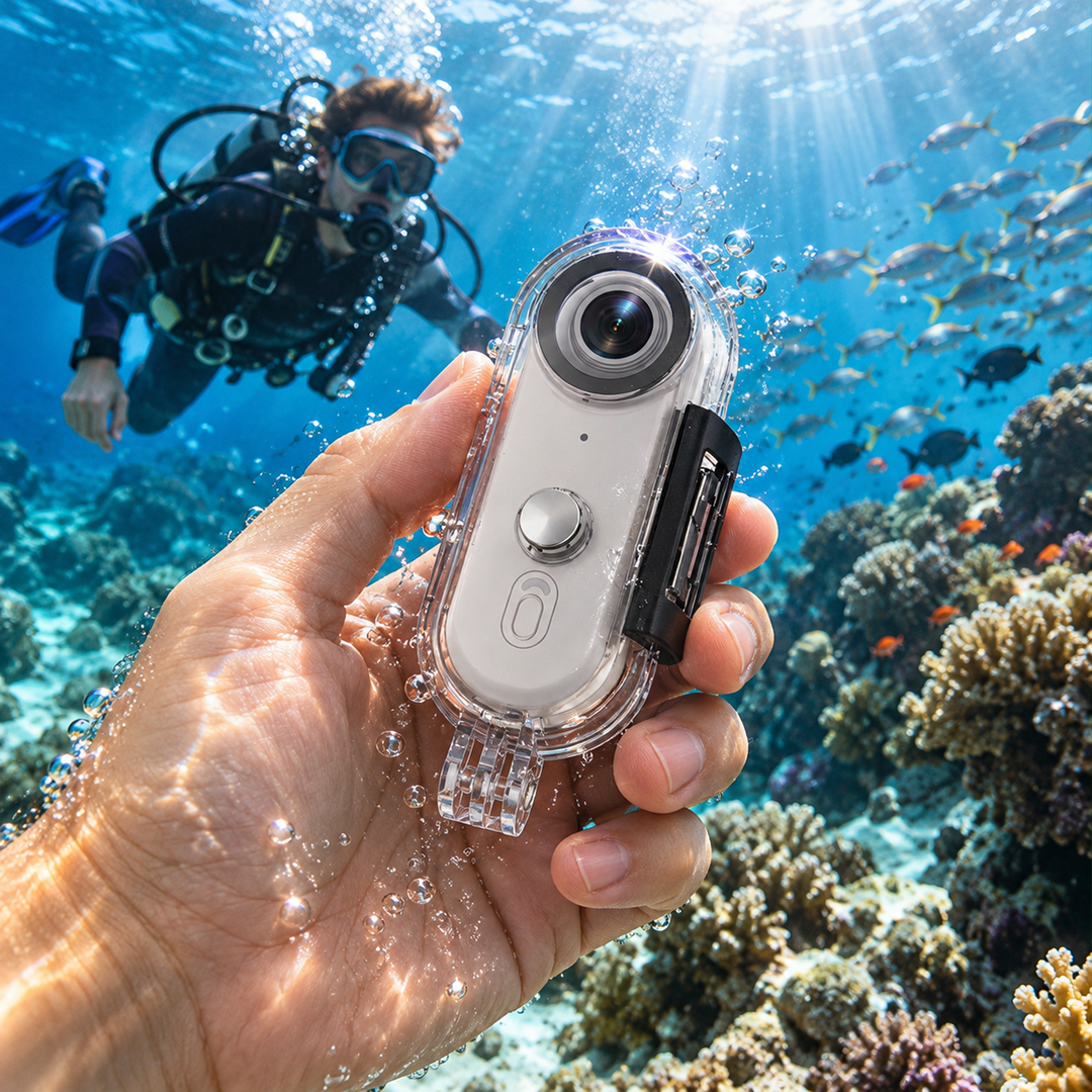 1080p Wi-Fi Magnetic Sports Camera - White — 08