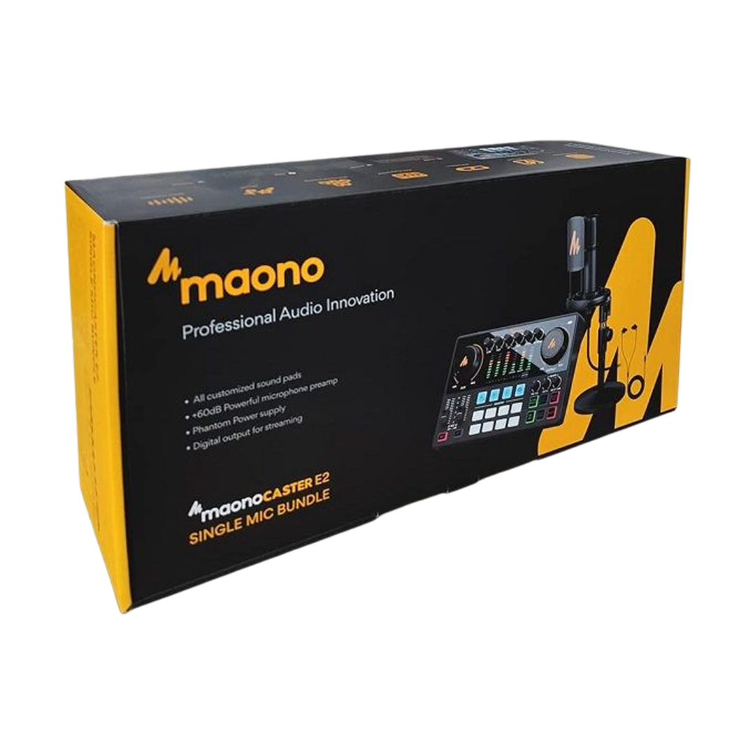 MAONO MaonoCaster E2 Podcast Mixer and Mic Bundle — 114 single 06