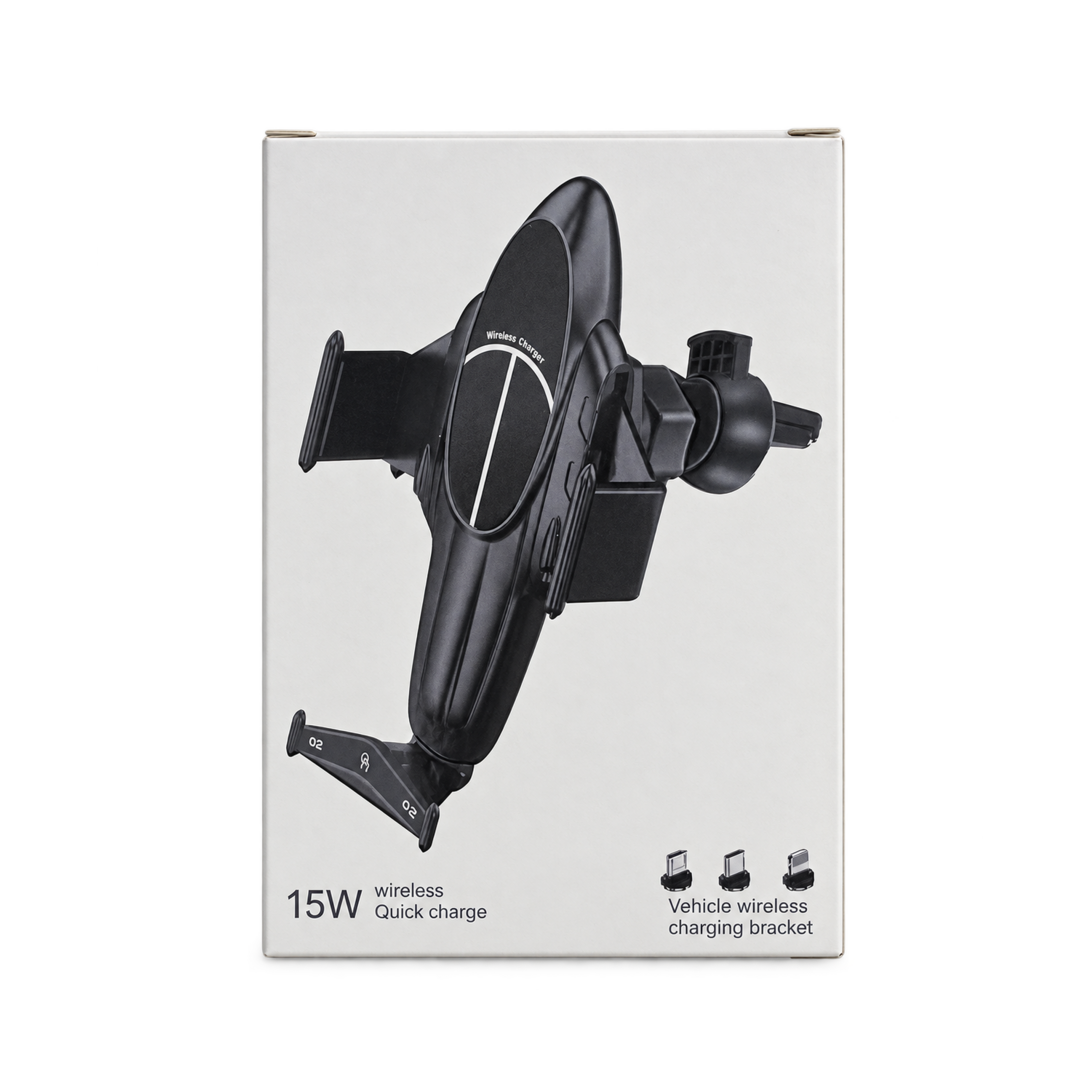 15W Wireless Charging Car Phone Holder — 01