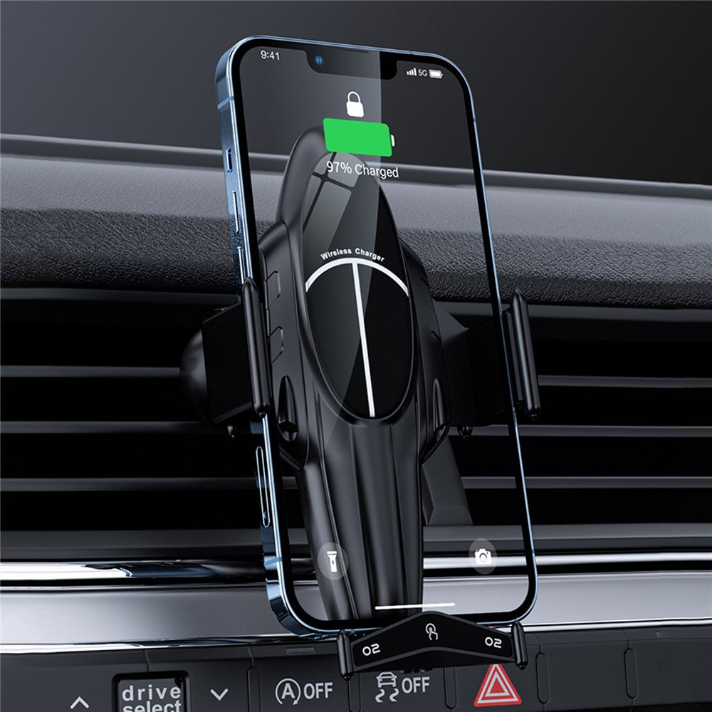 15W Wireless Charging Car Phone Holder — 06