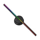 43cm 3D Hologram Fan Display with 2m Stand and Remote — led black front view