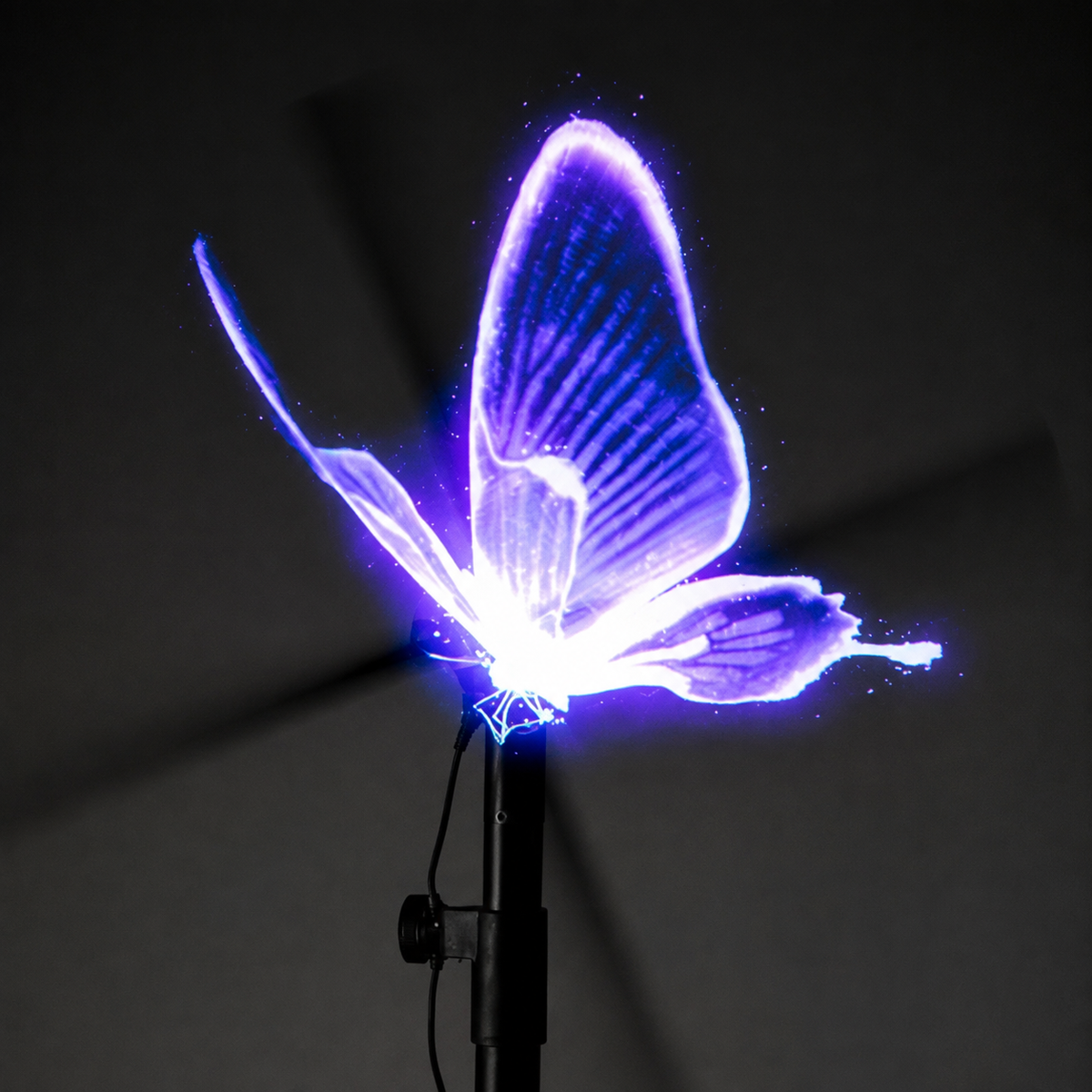 43cm 3D Hologram Fan Display with 2m Stand and Remote — led text sphere display