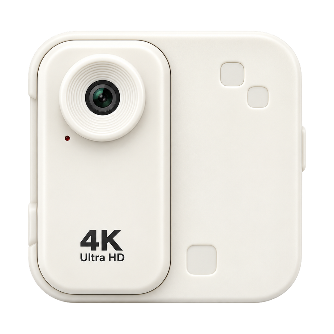 4K Wi-Fi Action Camera with 1.47-inch Screen - White — 01