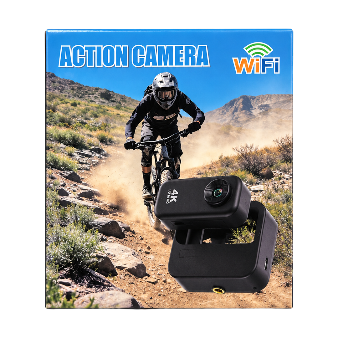4K Wi-Fi Action Camera with 1.47-inch Screen - White — 05