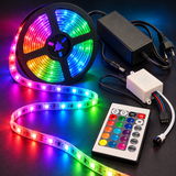 5m RGB LED Strip Light with Remote and 12V Adapter — 05