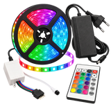 5m RGB LED Strip Light with Remote and 12V Adapter — 06