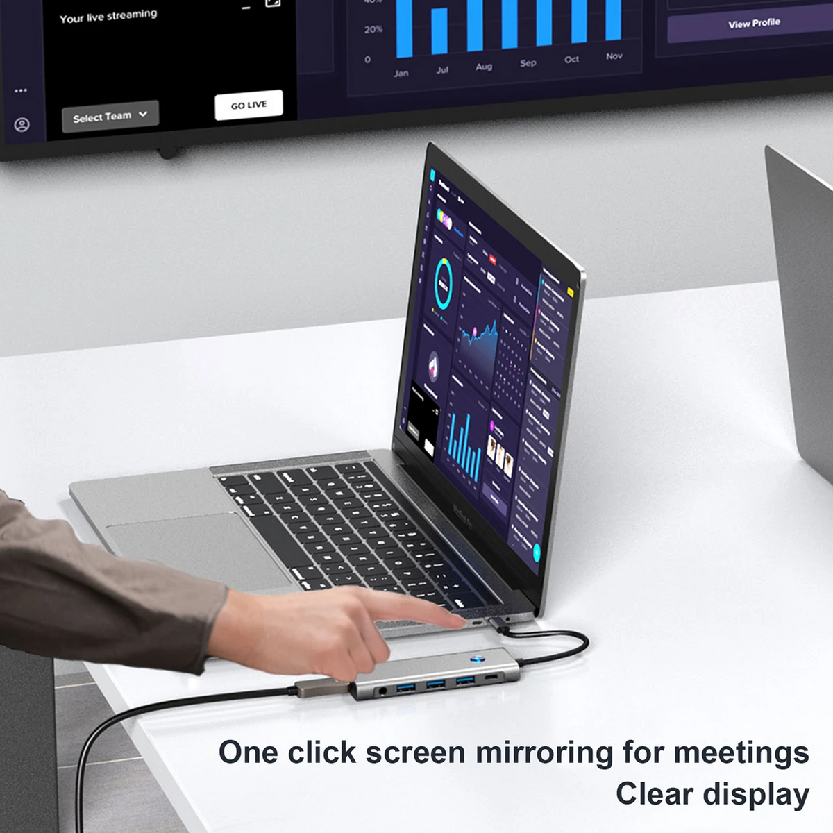 9-in-1 USB-C 4K Docking Station with Screen-Off Button — 05