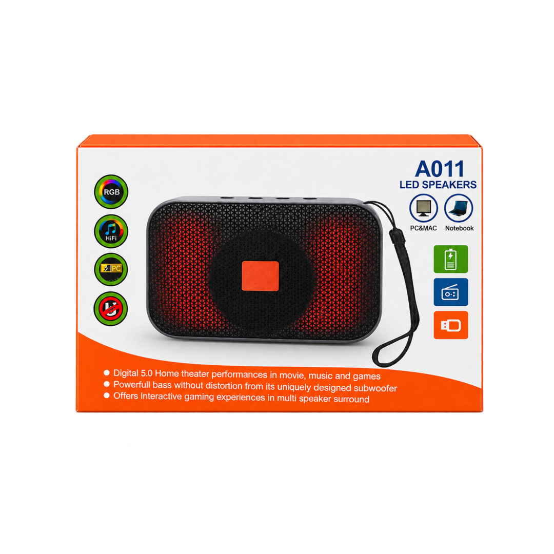 A011 LED Bluetooth Speaker with FM Radio — 01