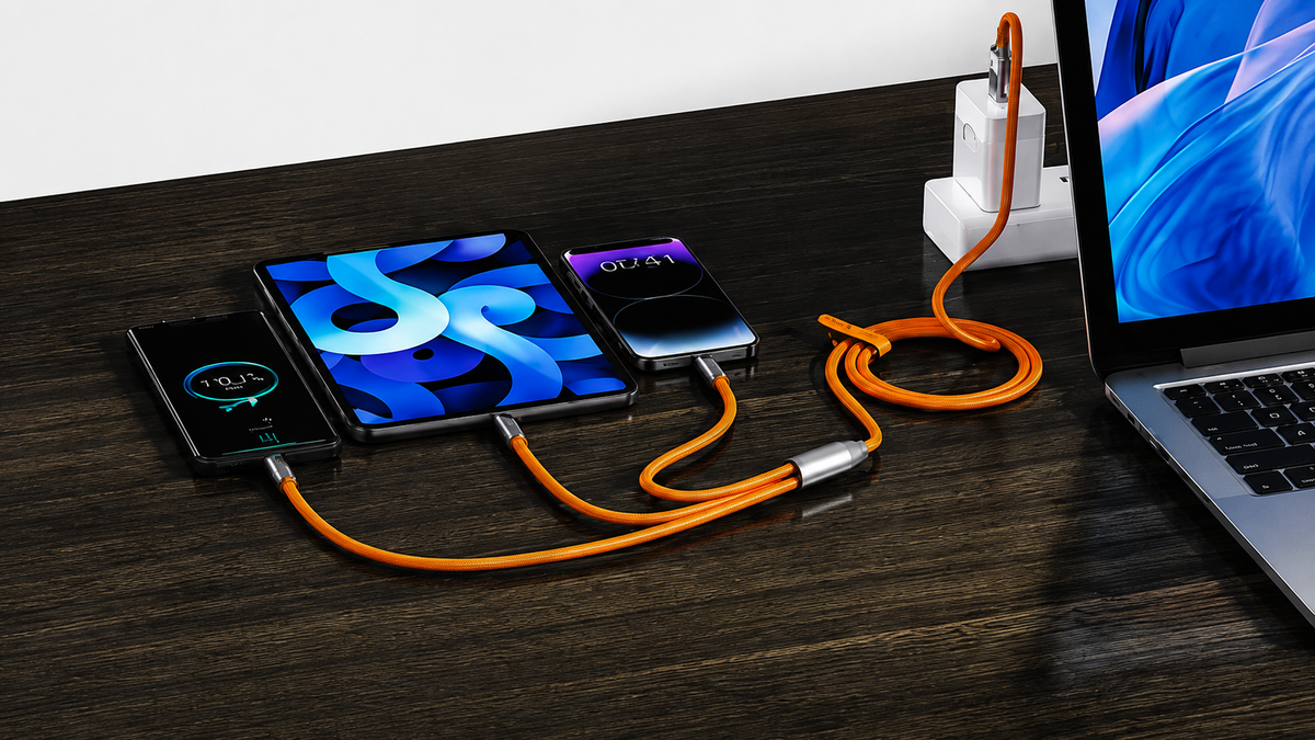 AK-07 3-in-1 120W Silicone Fast-Charging Cable — lifeuse
