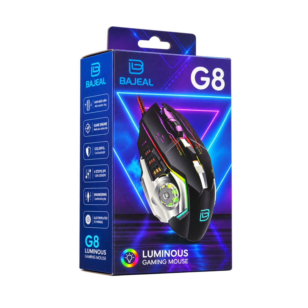 BAJEAL G8 Luminous Gaming Mouse — retail box