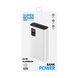 LB-08 10000mAh 22.5W Power Bank with LED Display — lb 08 white packaging