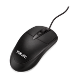 BIOJEE E100 Wired USB Optical Mouse — three quarter