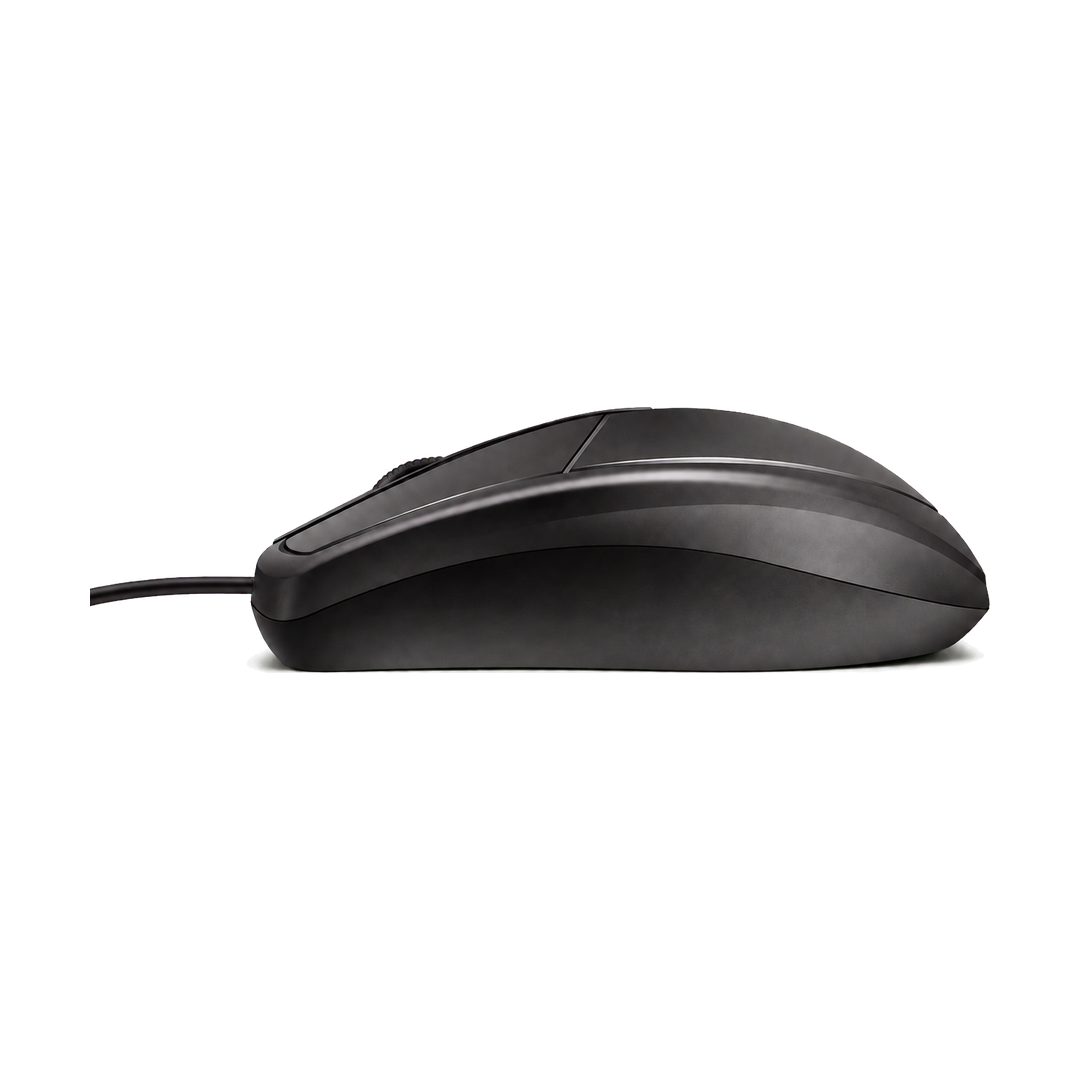 BIOJEE E100 Wired USB Optical Mouse — side