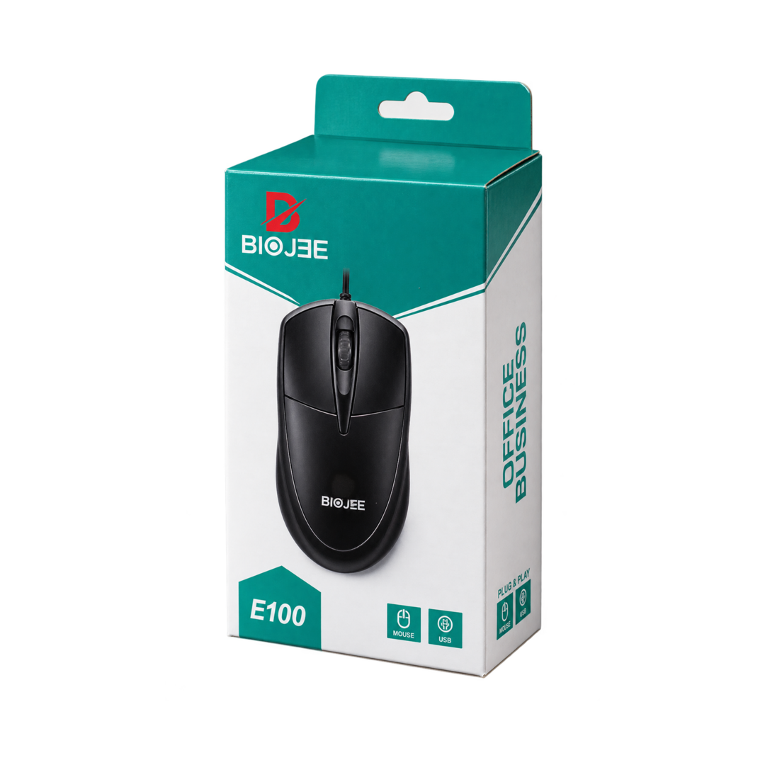 BIOJEE E100 Wired USB Optical Mouse — 02