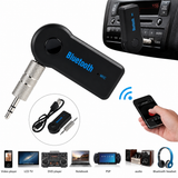 Bluetooth 5.0 Car Audio Receiver with Hands-Free Calling - 3.5mm — black angled