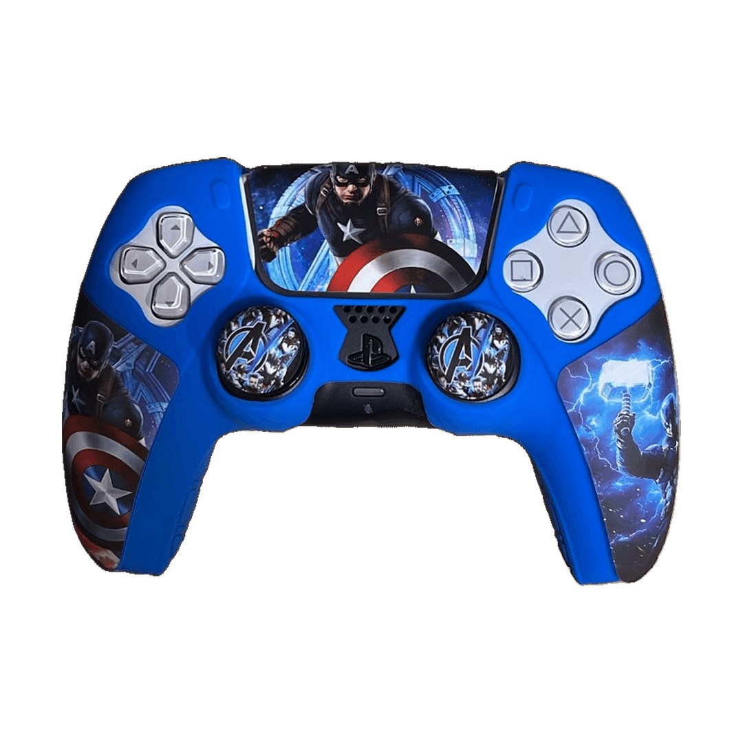 Captain America Silicone Skin for PS5 DualSense Controller — front