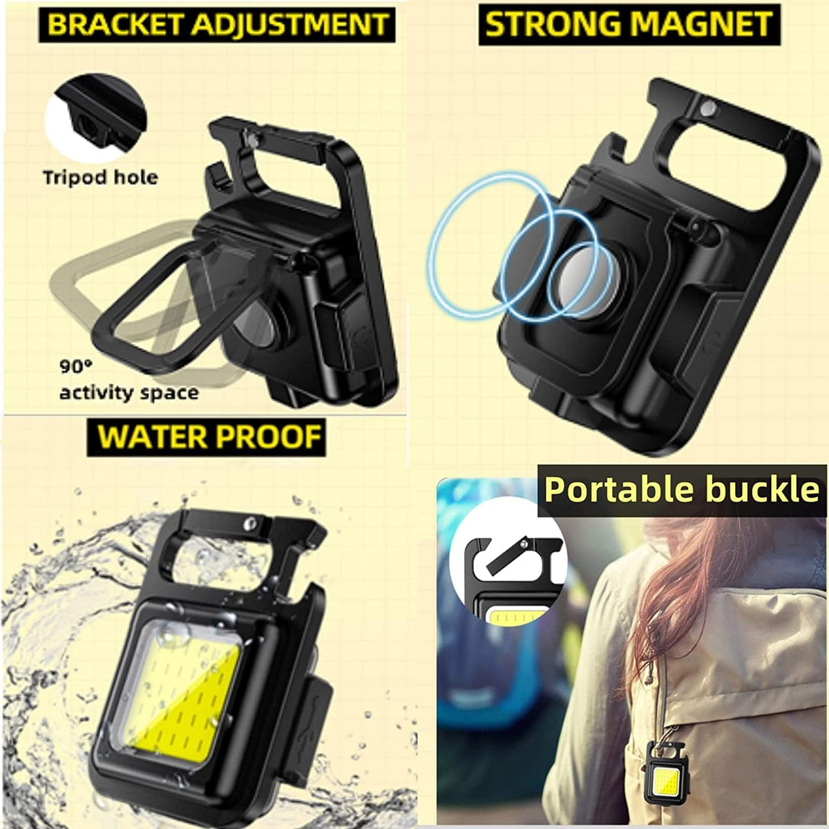 COB Rechargeable Keychain Light — 02