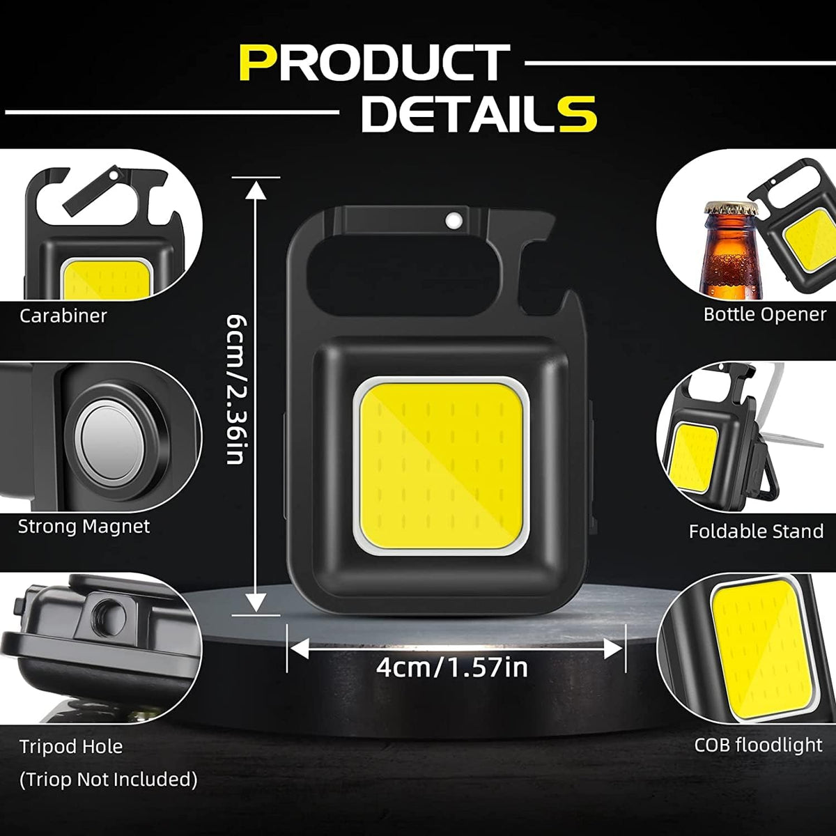 COB Rechargeable Keychain Light — 03
