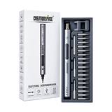CreationSpace Electric Precision Screwdriver with Magnetic Bits — gray packaging open case