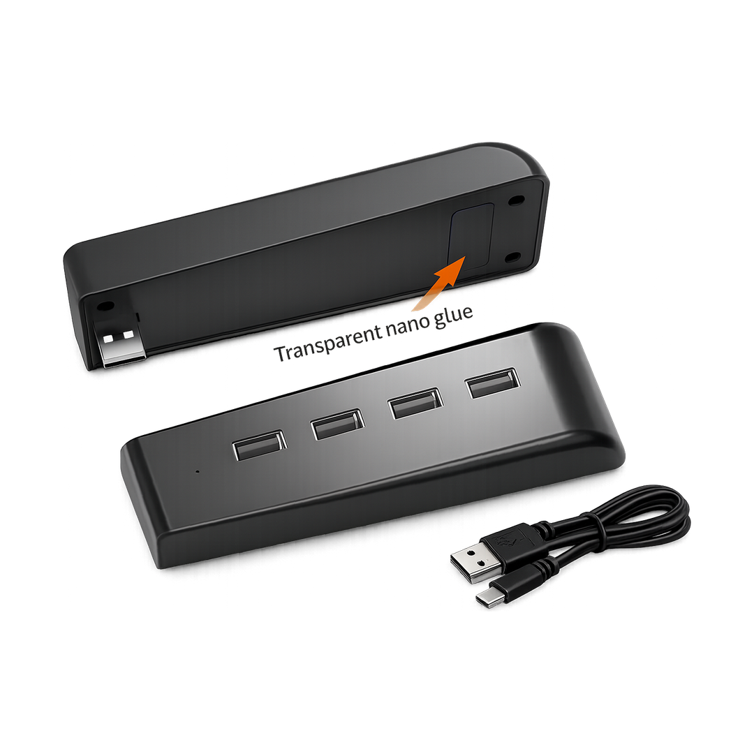 DOBE TP5-0576 4-Port USB Hub for PS5, PC and Laptop — black product set