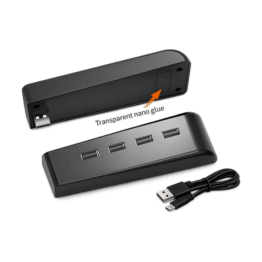 DOBE TP5-0576 4-Port USB Hub for PS5, PC and Laptop — black product set