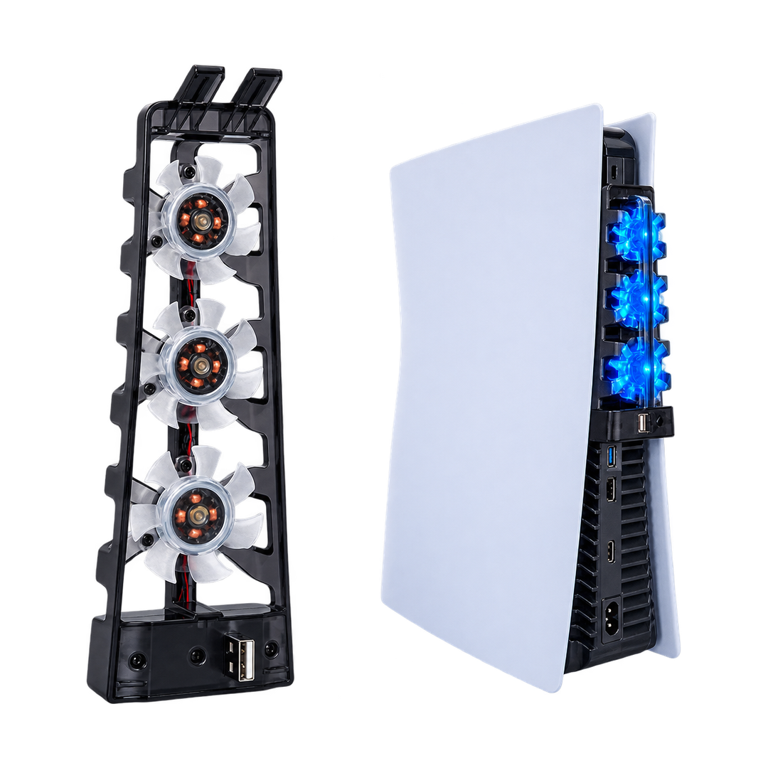 DOBE TP5-1523E Cooling Fan for Original PS5 (Fat) — dobe black installed