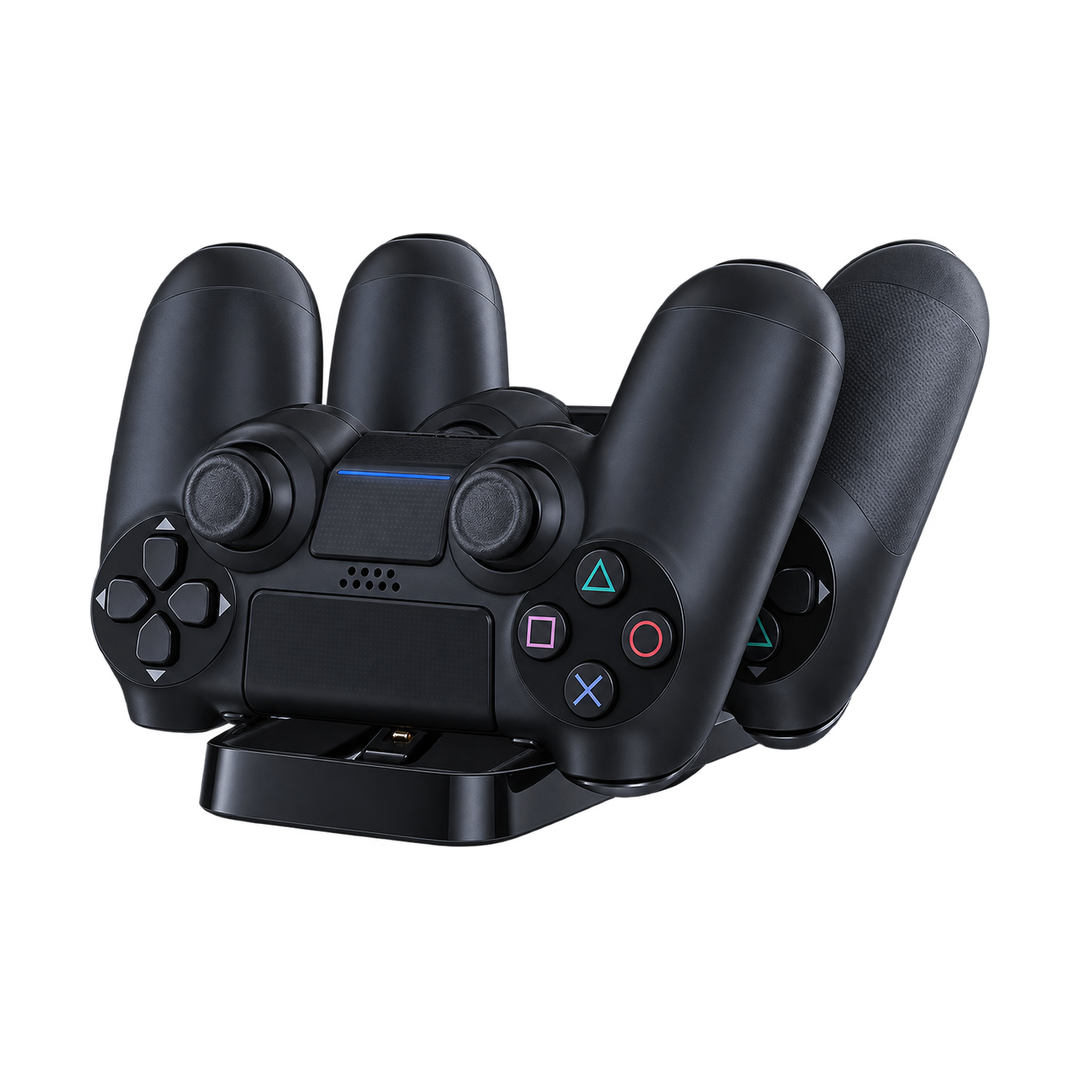 DOBE Dual Charging Dock for PS4 DualShock 4 Controllers — black with