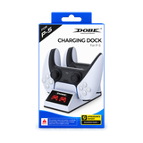 DOBE TP5-0508M Dual Charging Dock with LED Display for PS5 - White — white packaging