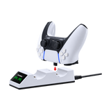 DOBE TP5-0508M Dual Charging Dock with LED Display for PS5 - White — white with