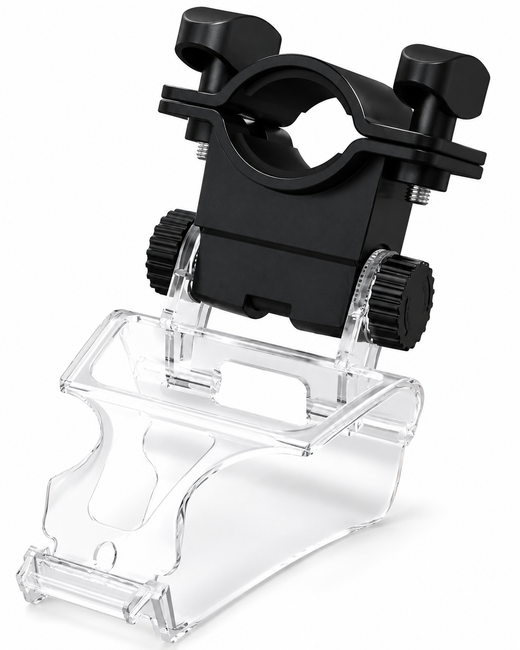 DOBE TP5-0573 Phone Clip and Holder for PS5 DualSense Controller — black in use 2