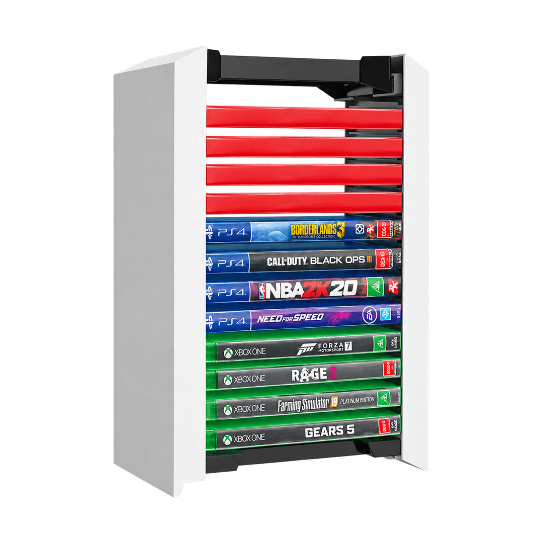 DOBE Storage Stand for Game Cases and Discs — box white loaded