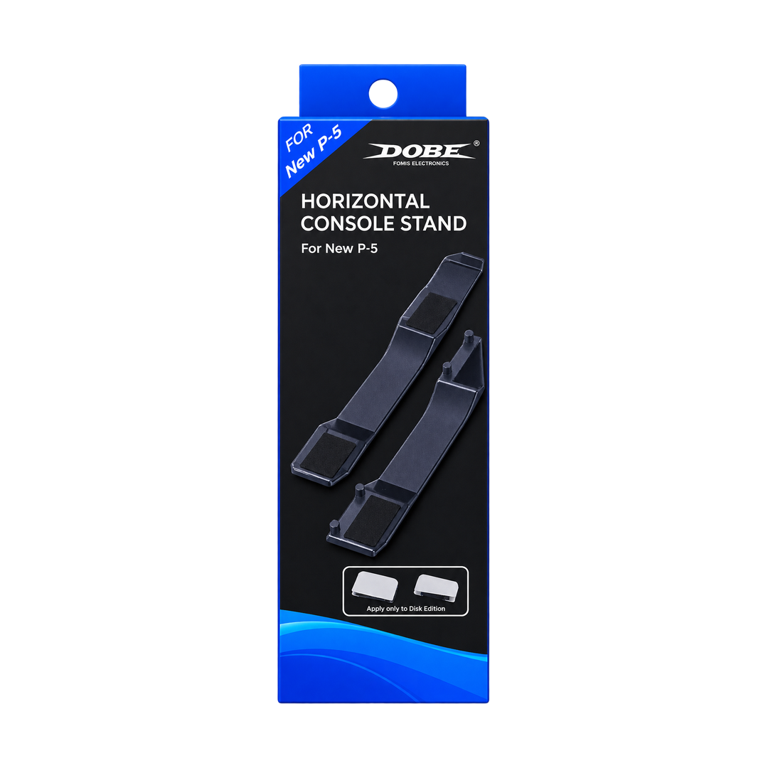 DOBE Horizontal Console Stand for PS5 Slim (Disc and Digital) — black packaging