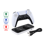 DOBE TP5-0591 Dual Charging Dock for PS5 Controllers - Black — black white set