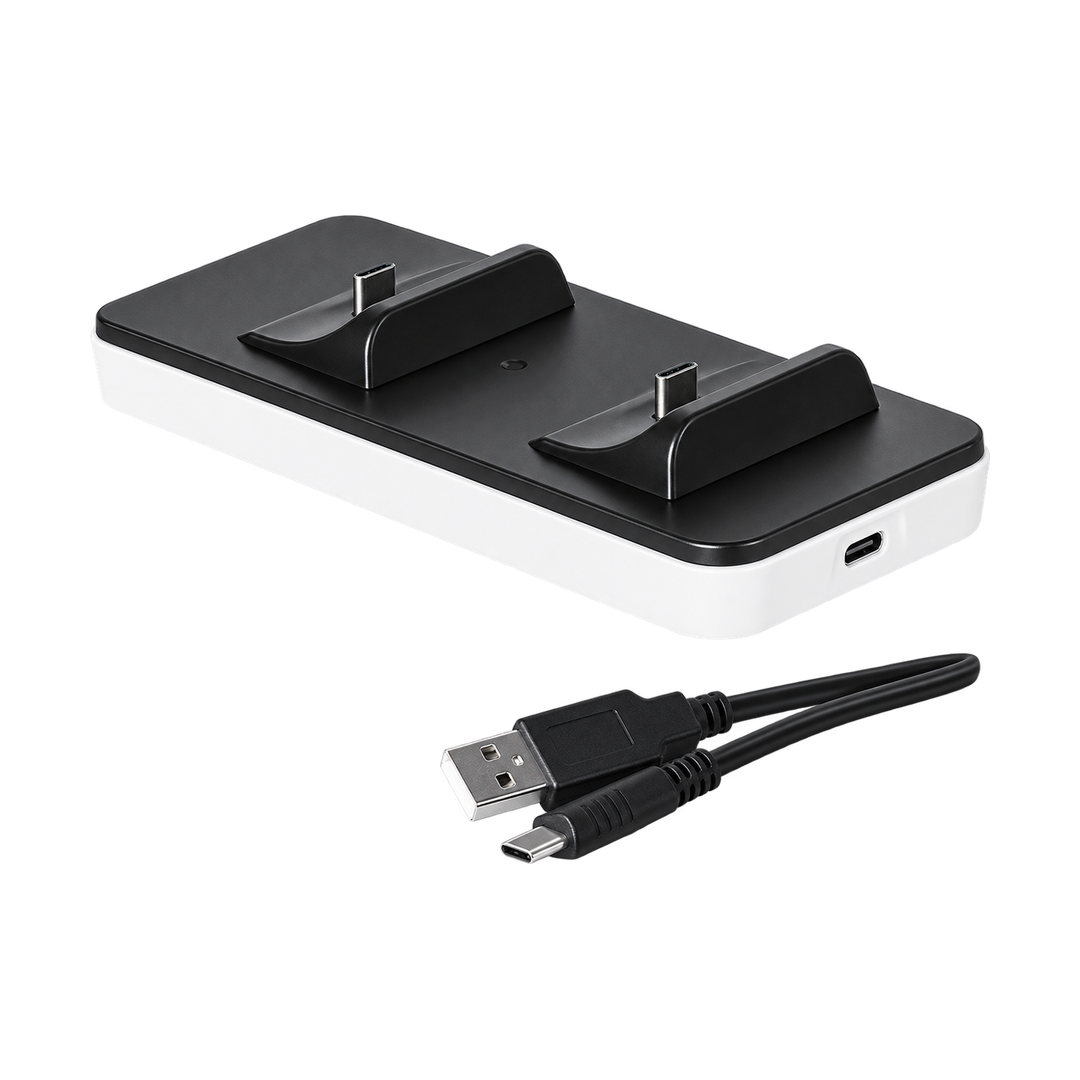 DOBE TP5-0591 Dual Charging Dock for PS5 Controllers - Black — black white product set