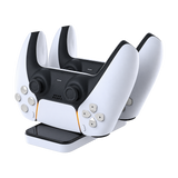 DOBE TP5-0591 Dual Charging Dock for PS5 Controllers - Black — black white with controllers