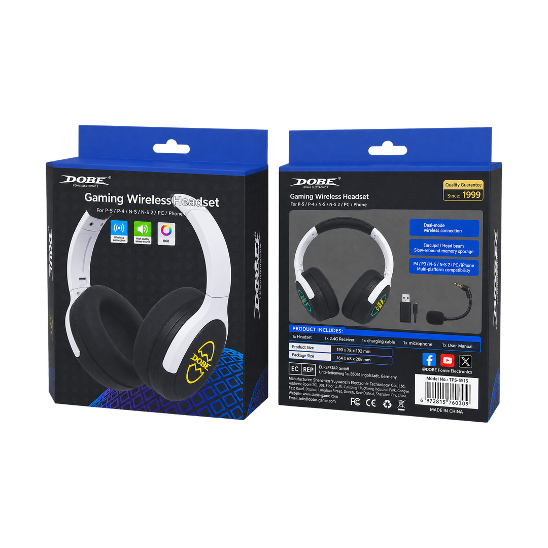 DOBE TP5-5515 Wireless Gaming Headset for PS5, PS4, Switch 2 & PC — tp5 5515 packaging