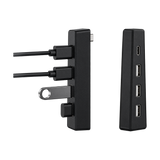 DOBE TP5-3556 4-Port USB Hub for PS5 Slim — black front back