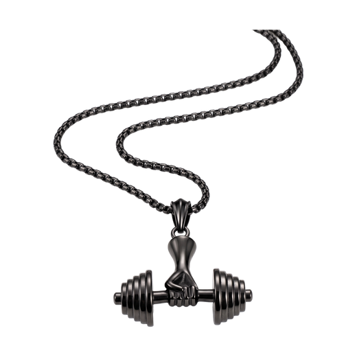 Dumbbell Pendant Necklace — 01
