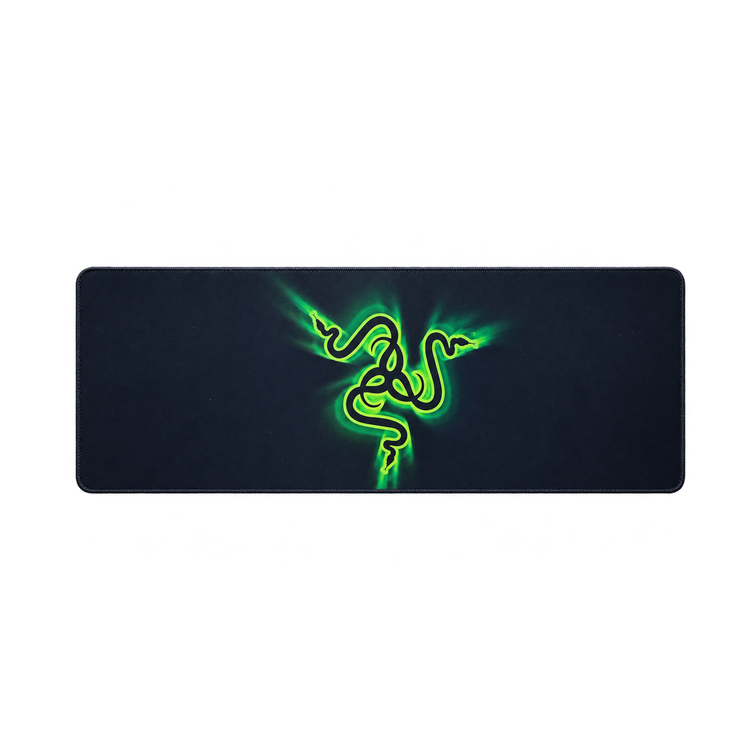 Extended Gaming Mouse Pad — green snake 01