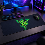 Extended Gaming Mouse Pad — green snake 02