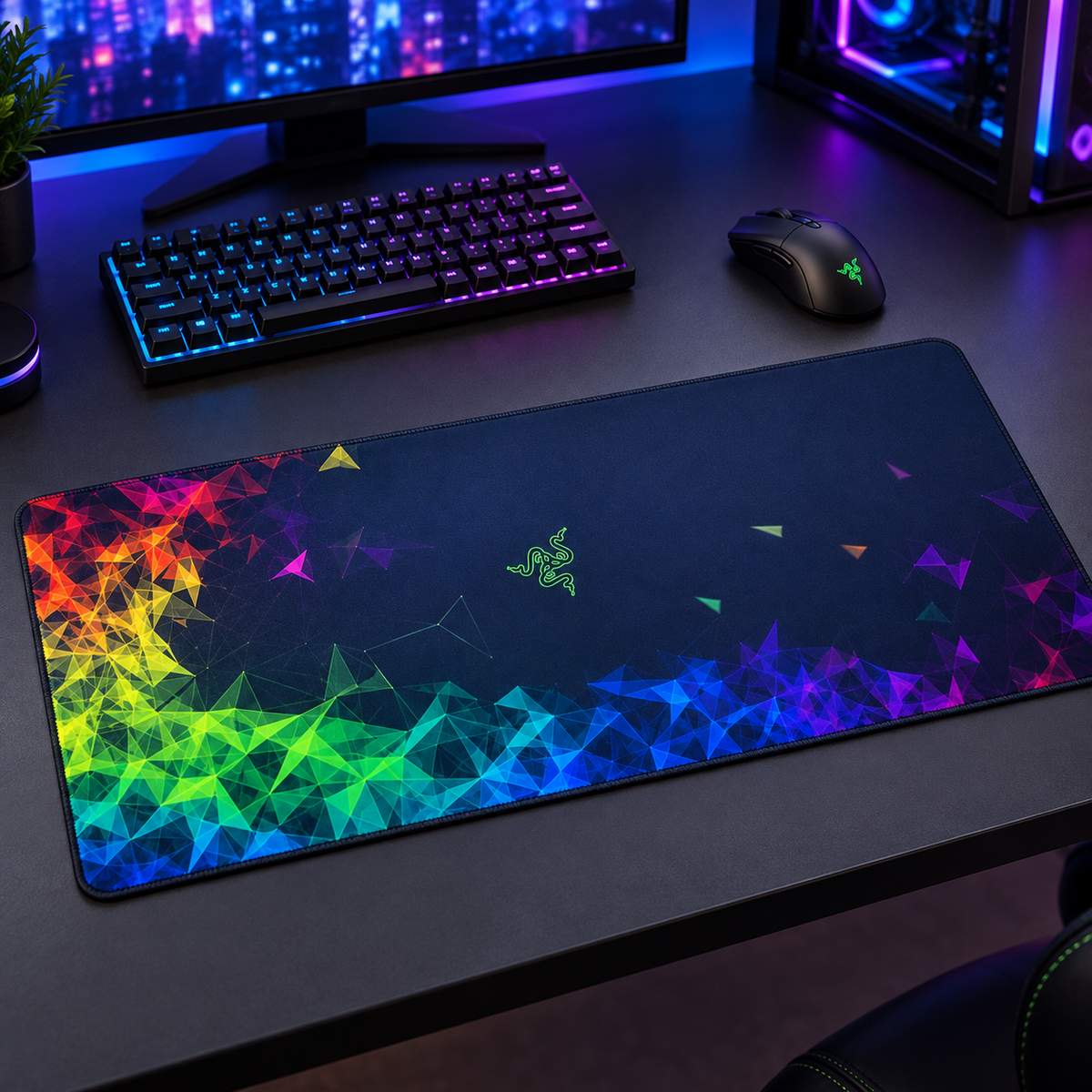 Extended Gaming Mouse Pad — rainbow edge 02