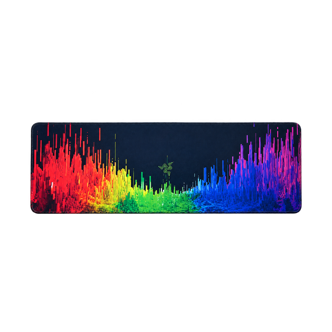 Extended Gaming Mouse Pad — rainbow equaliser 01