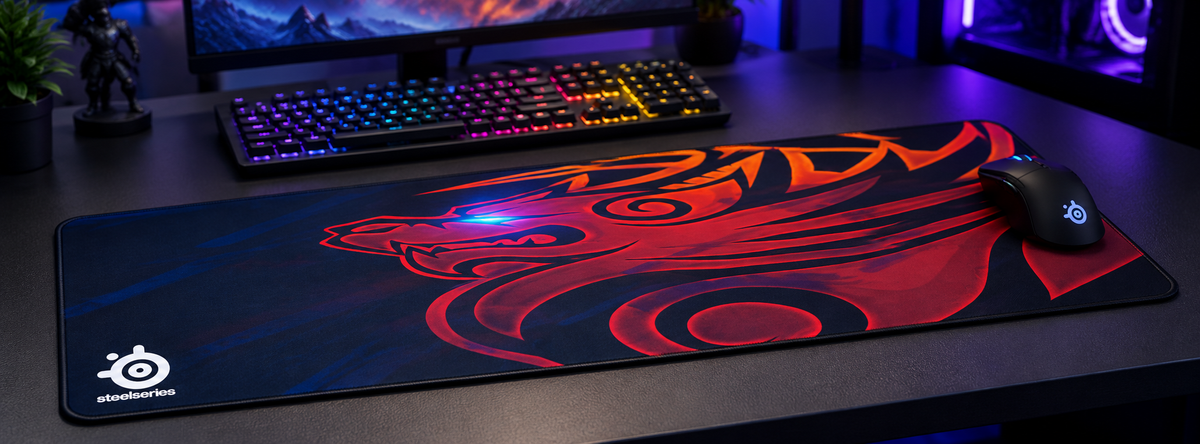 Extended Gaming Mouse Pad — red dragon 02