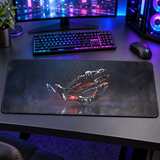 Extended Gaming Mouse Pad — red mechanical emblem 02
