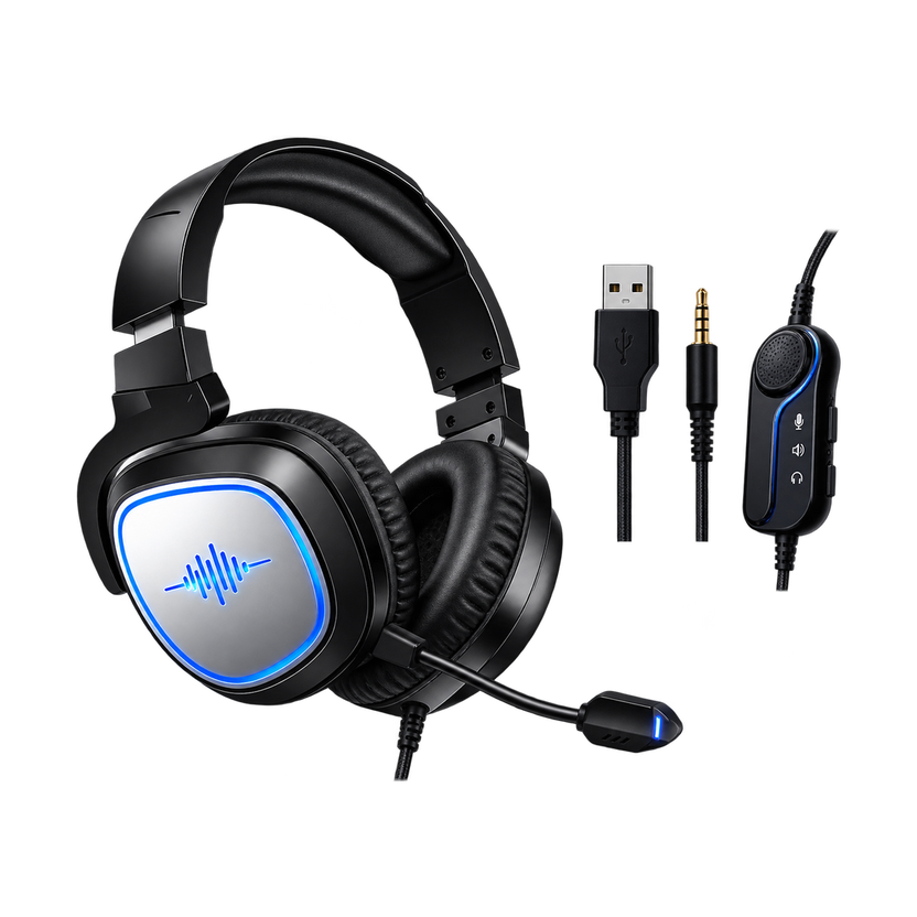 GAMELITE G1P Gaming Headset - Blue LED – Jaber Games