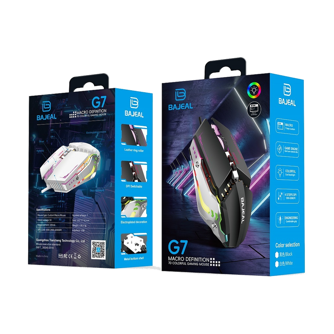 BAJEAL G7 7D Macro Gaming Mouse — packaging