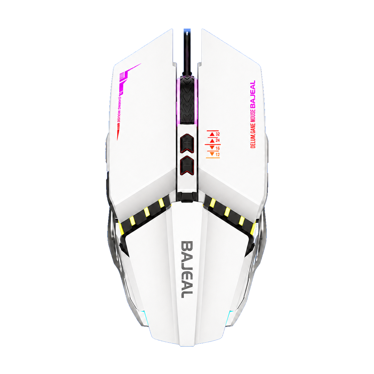 BAJEAL G7 7D Macro Gaming Mouse — white top